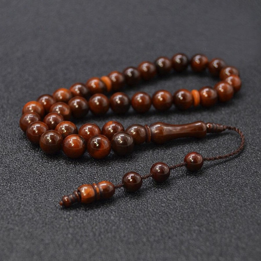 Dark Brown 33 Beads 10mm Turkish Kuka, Kundi Wooden Beads Tasbih | Zikr Tasbeeh TS-23-6